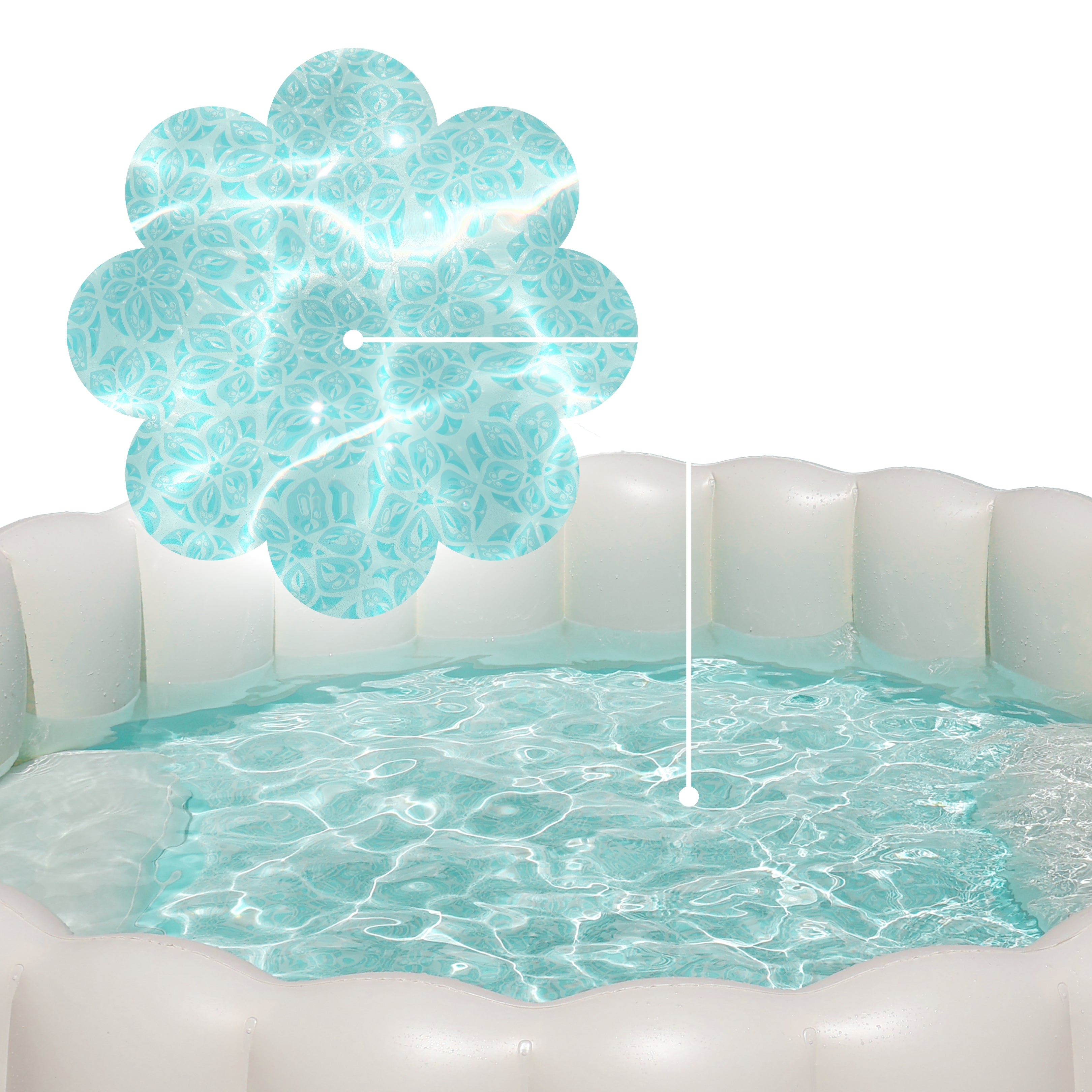 Aufblasbarer Pool mit Boden Design für schön glitzerndes Pool Wasser